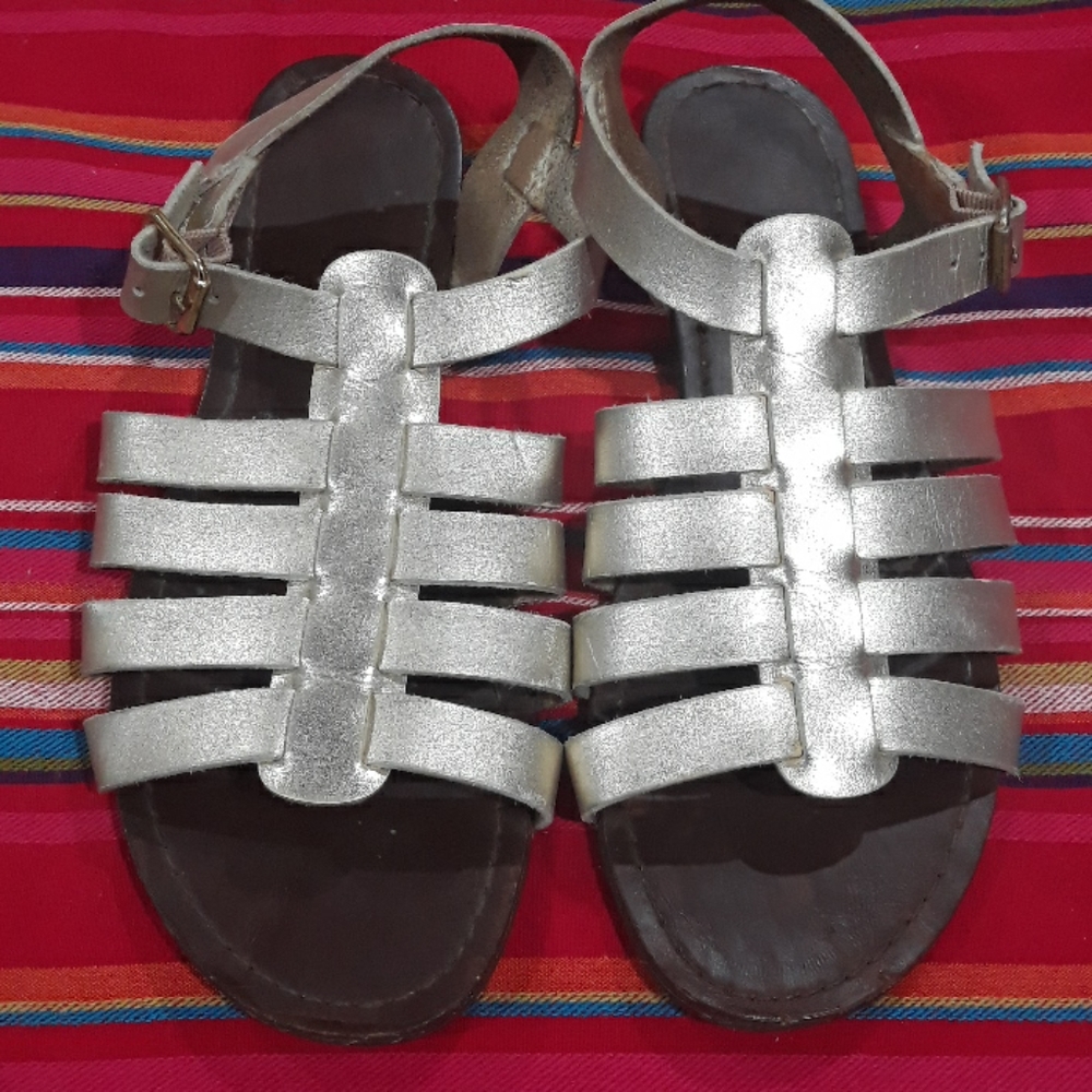 Gold gladiator sandals 6.5
